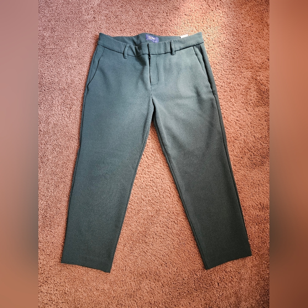 Old Navy Haper Mid Rise Dark Green Pants Size 10